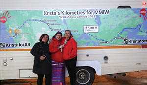 Krista Fox passes Moosomin in her walk across Canada for MMIW